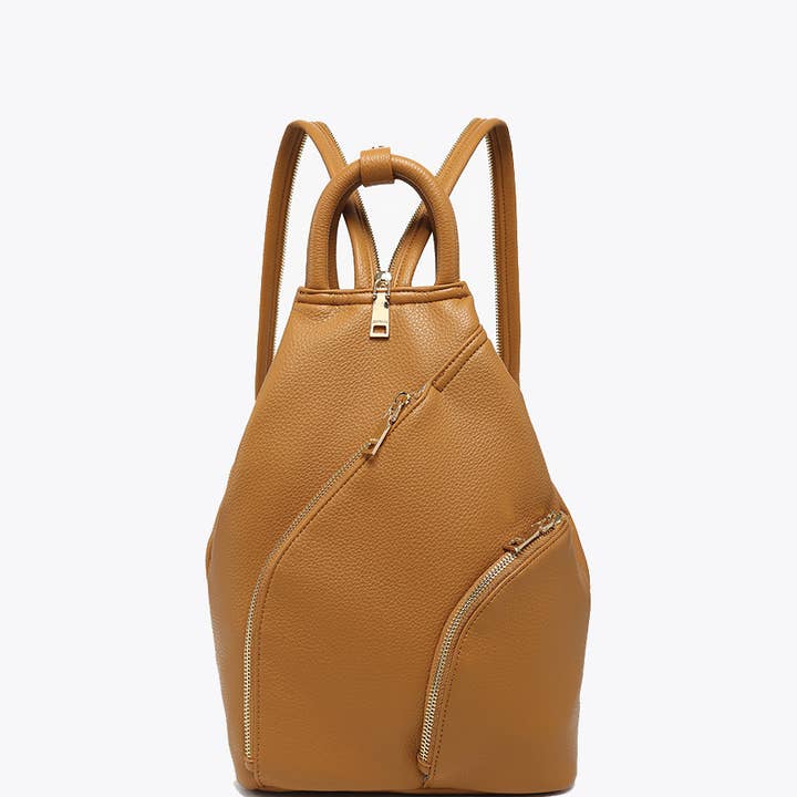 Jen & Co. - Wholesale Backpack - Women's - BP2687 Maura Diagonal Zipper Backpack
