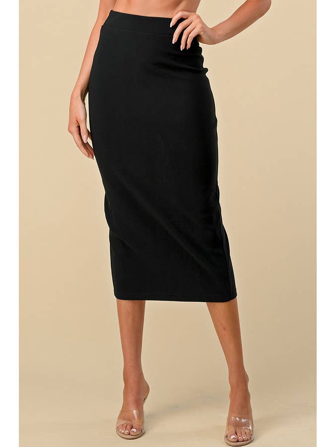 MIO WHOLESALE – wholesale Kjol - Dam – 1161LSK STRETCHKJOL MED SLITS BAK