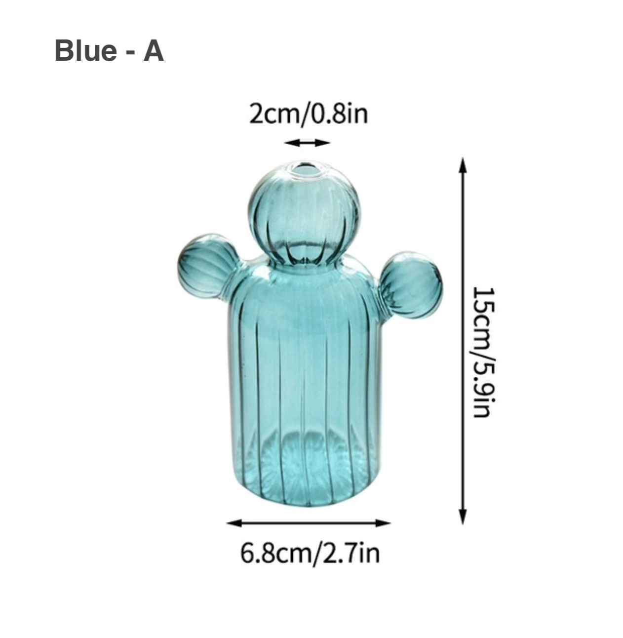 IVORE.GROUP (We cover All Import duty) - Wholesale Vase - Cactus Shaped Glass Hydroponics Plant Vase0