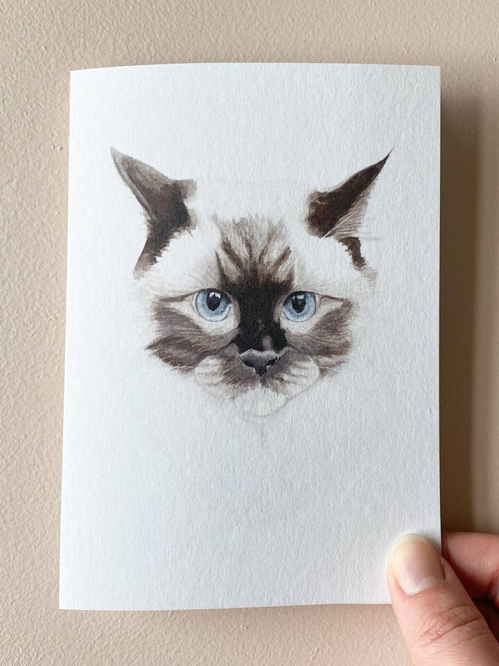 Leo The Ragdoll Card for wholesale by Annalise Paints