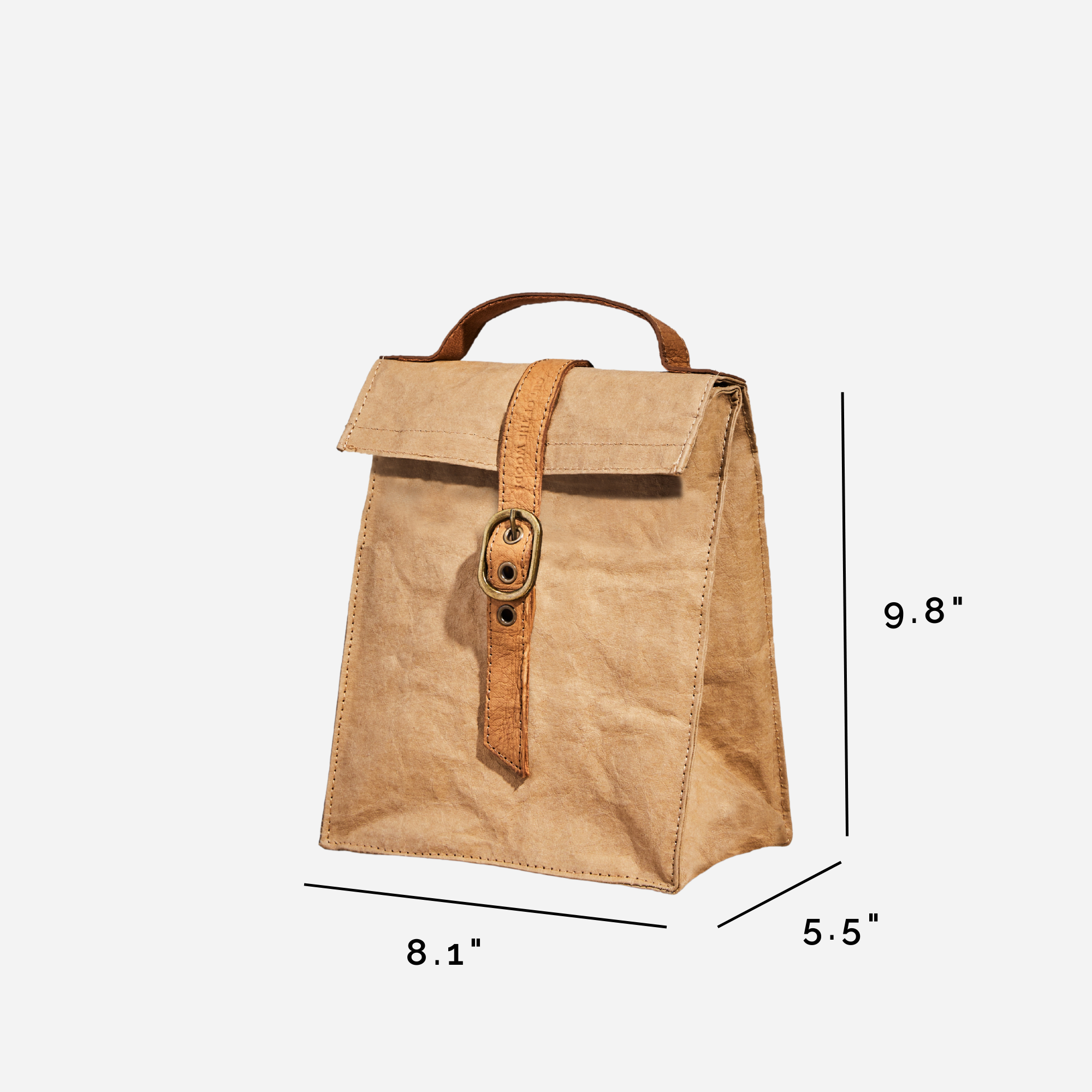 Sahara Paper Bag Lunch Cooler, Washable Vegan Leather Lunch Bag for wholesale on Faire9