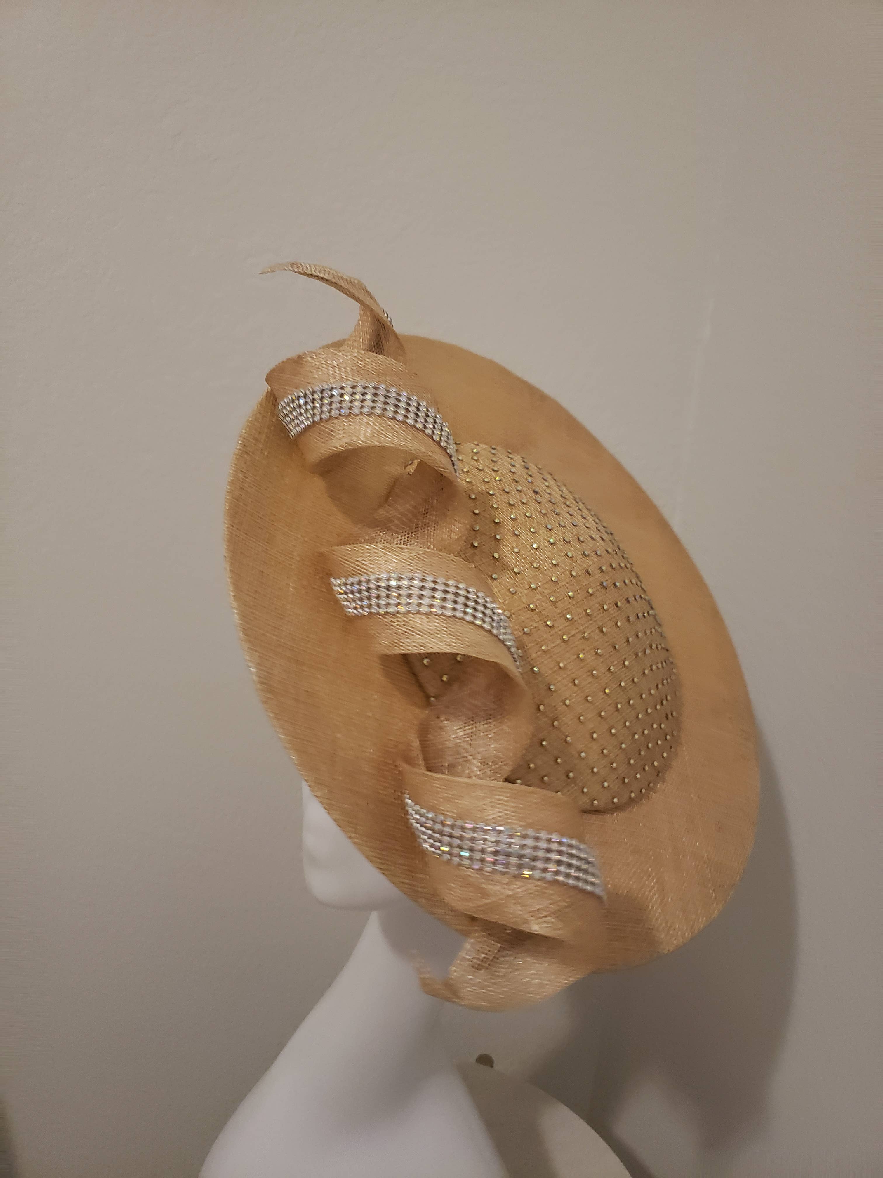 Rehoboth Hats - Wholesale Fascinator Hat - Women's - Spiral Elegance Sinamay Fascinator4