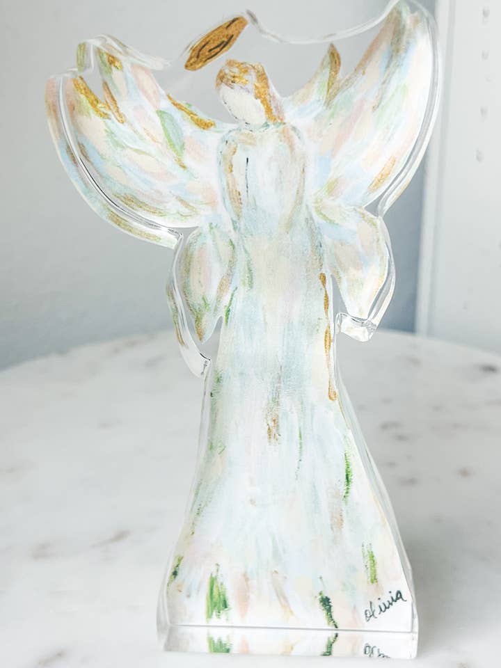 Acrylic Rejoice Angel for wholesale by Olivia Manning Art