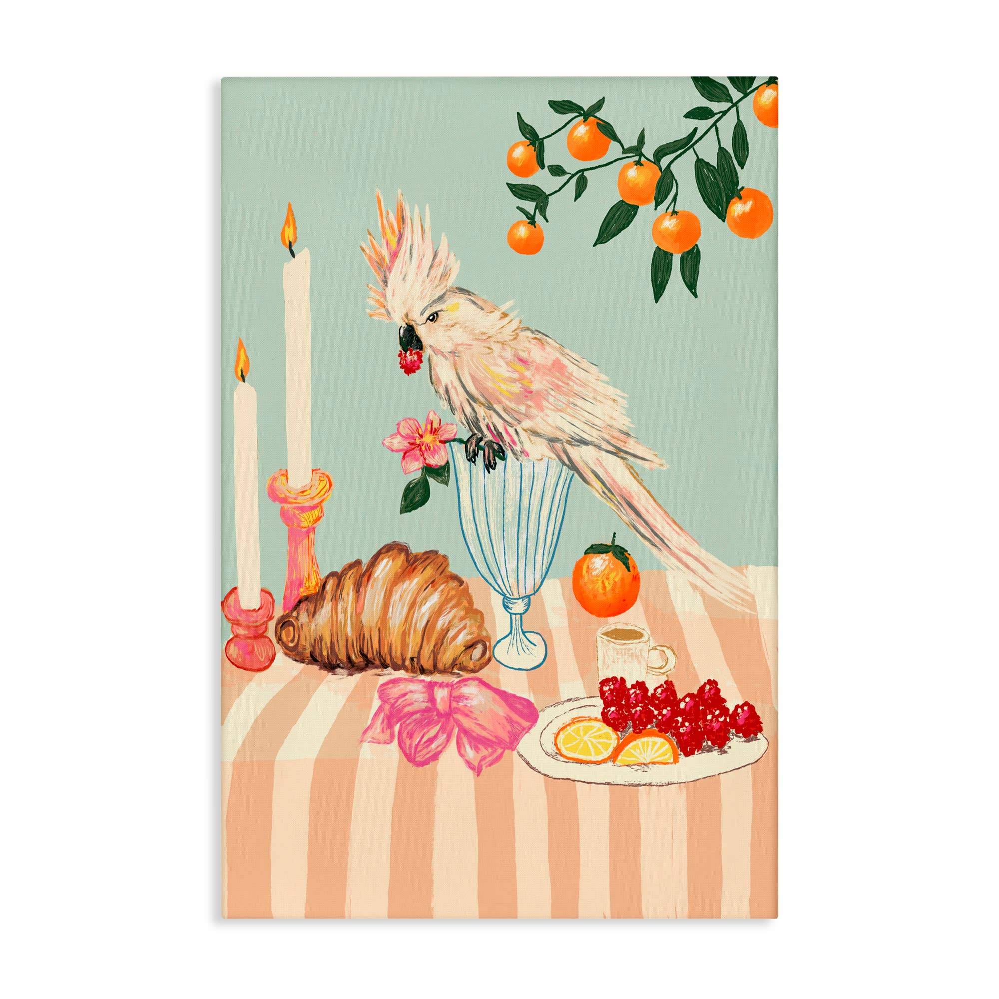 Stupell Industries - Wholesale Canvas Art - Breakfast With Cockatiel Bird Canvas0