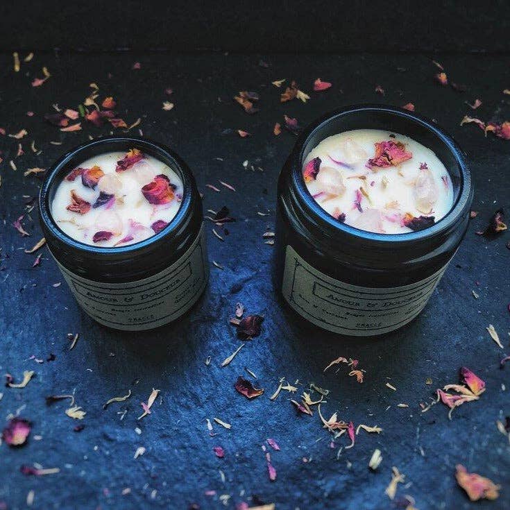 Atelier Oracle - Venta al por mayor Velas en tarros - Vela Rose and Verbena «Love and Sweetness», cuarzo rosa5