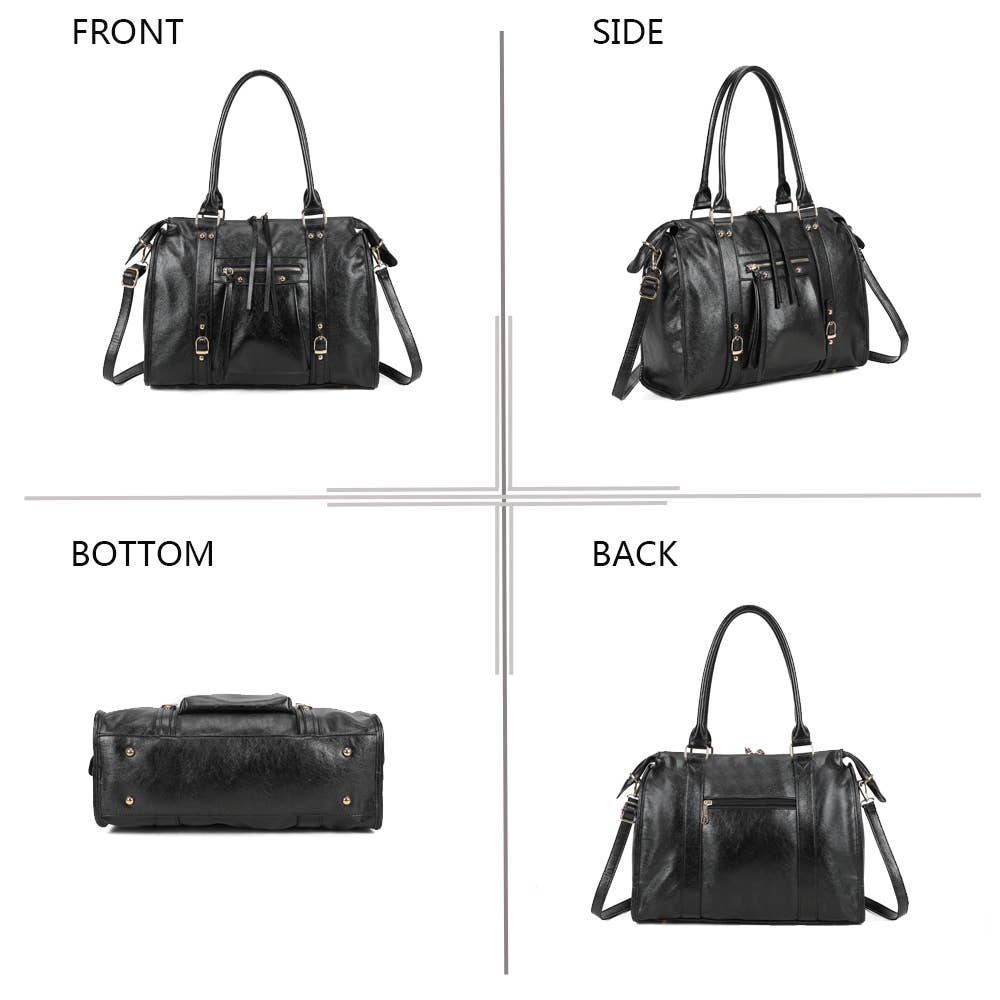 Gallantry - Wholesale Top Handle Bag - Women's - Skyla Metallic Large(R-1979-5)4