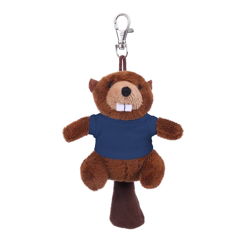 Plushland - Wholesale Keychain - Unisex - 4" Keychain - Beaver with customized shirt6
