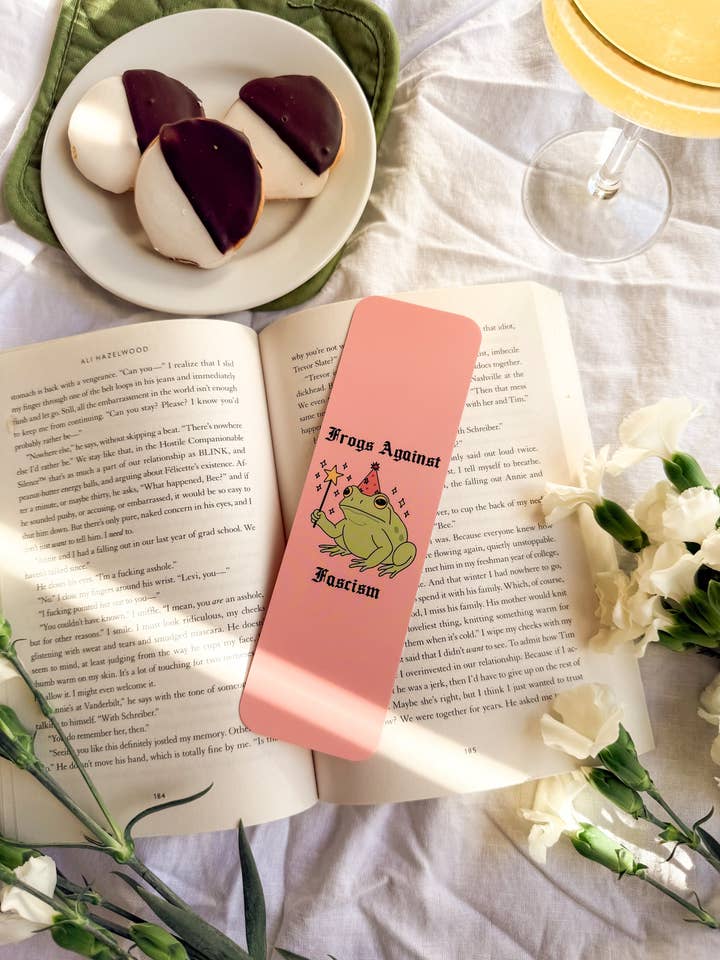 Frogs Against Fascism Bookmark for wholesale by gigiandbo