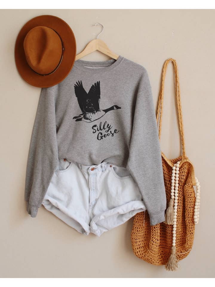 The InkPAD Shop – Camisola gráfica - Mulher por atacado – MOLETOM UNISSEX SILLY GOOSE, SUÉTER ENGRAÇADO, CONJUNTO FAMILIAR2