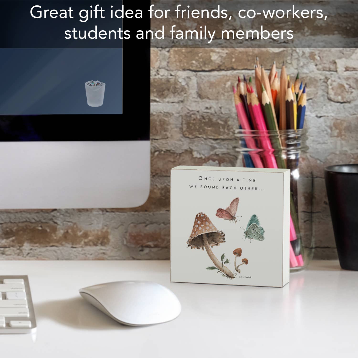 Conimar Promotions - Wholesale Sign - "Once Upon A Time" Solid Wood Block Sign 3.75" 3