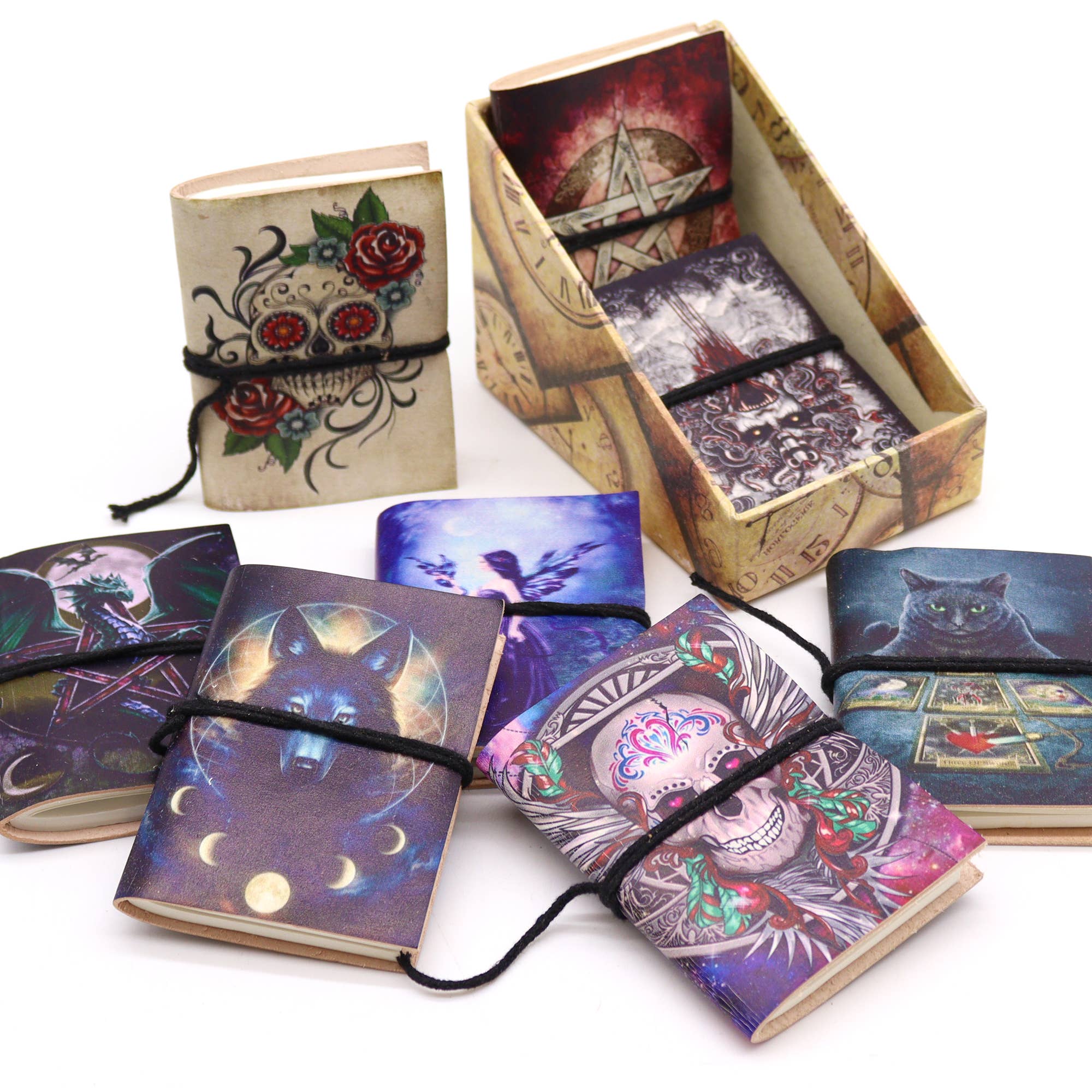 AW Artisan - Wholesale Notebook - Assorted Gothic Notebooks 7x10cm (display pack)3
