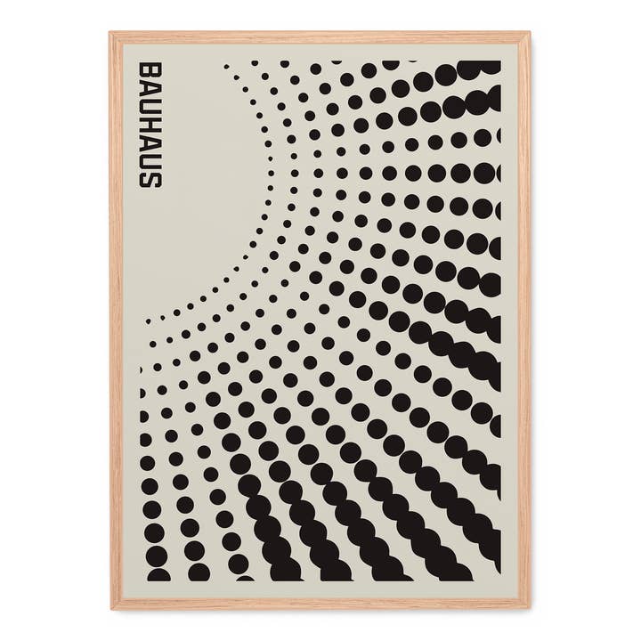 Rock Paper Scissors Wall Art - Wholesale Art Print - Bauhaus Black Dots1