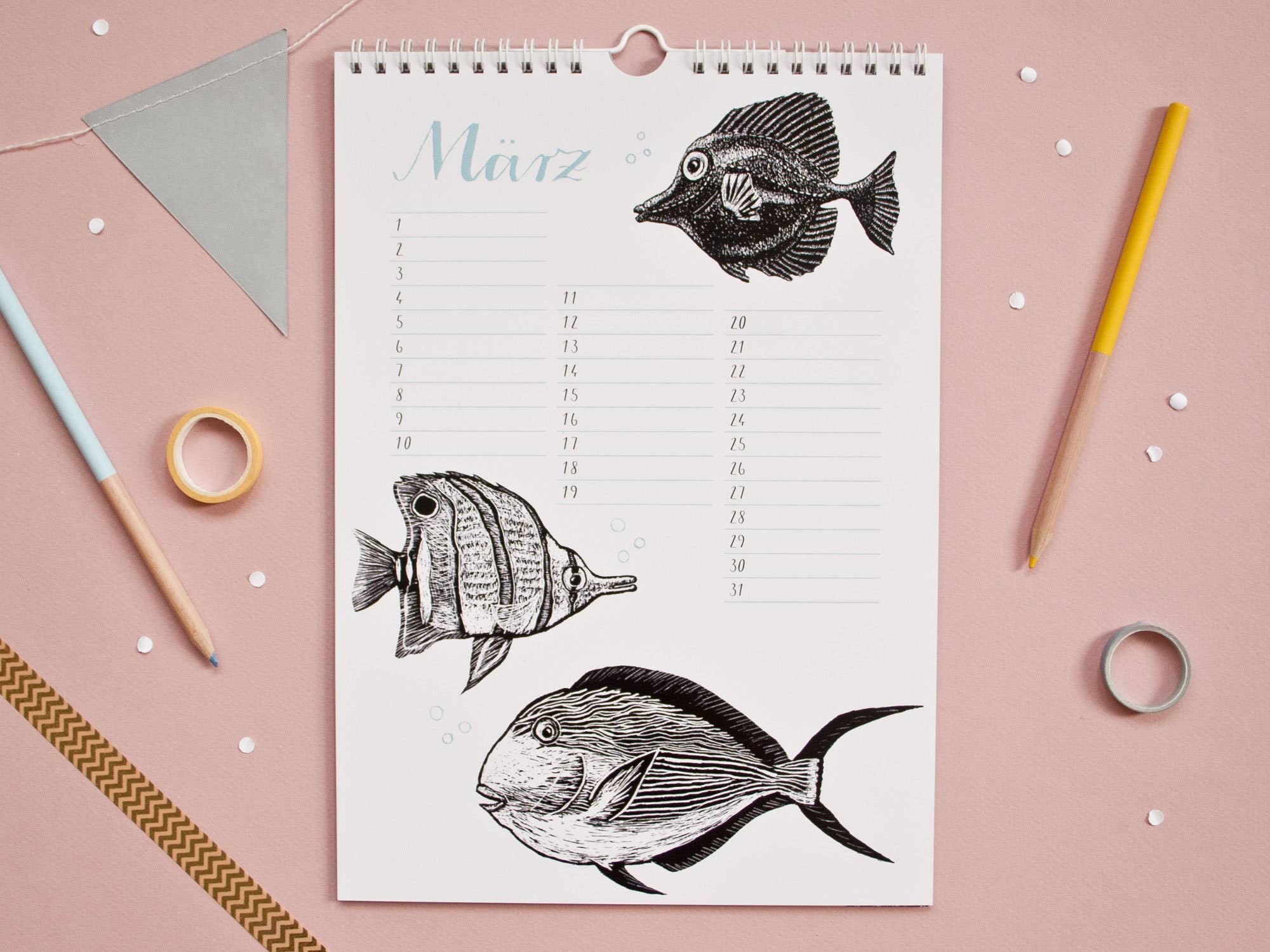 Katja Rub - Wholesale Calendar - Birthday calendar animals, perpetual calendar with1