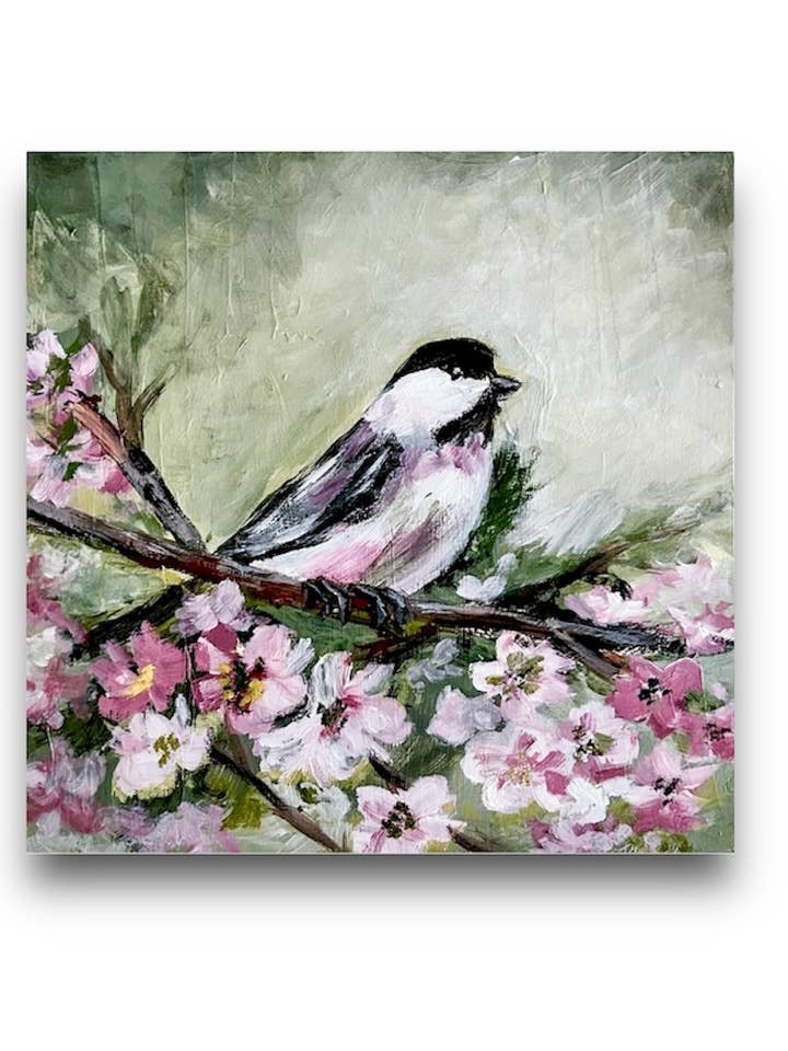Chickadee Bird Art Print for wholesale by Pooja Roy Studio
