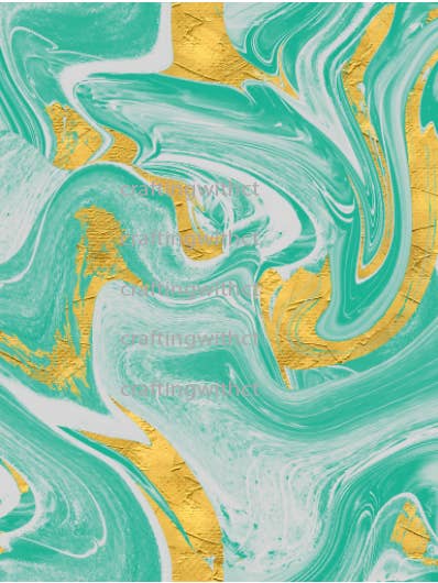 Green and Gold swirl vinyl sheet for wholesale by Crafting with CT