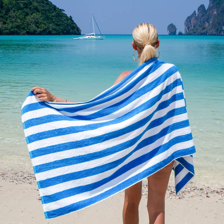 Arkwright Home - Wholesale Beach Towel - California Cabana Beach Towels Assorted Pack of 4