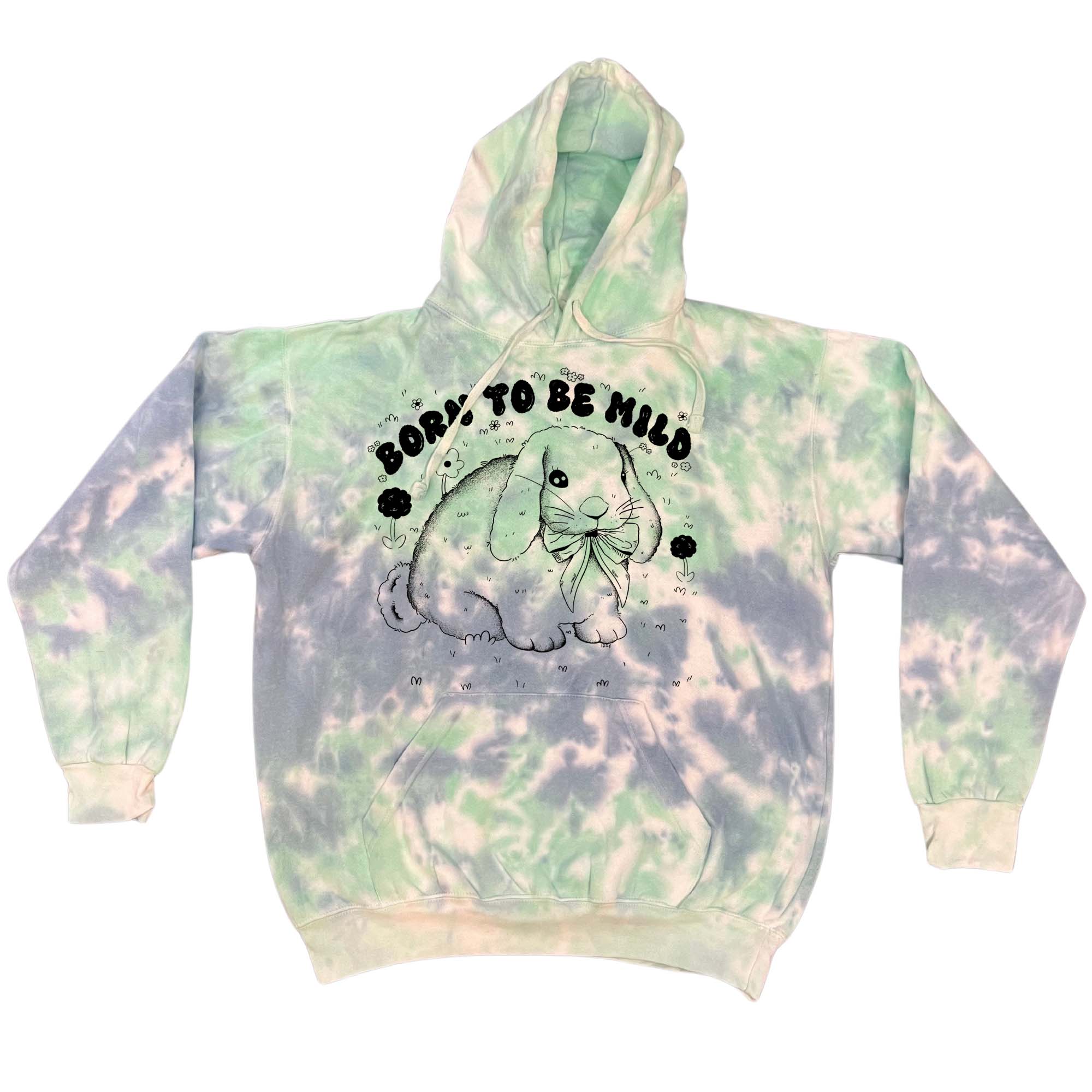 The Funnel Cake Tree – wholesale Hoodie – Women's – Retro Born to Be Mild Hand Drawn - Tie Dye or Solid Hoodie3