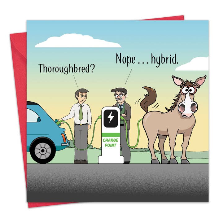 Hybrid or Thoroughbred Funny Card for wholesale by Twizler Ltd