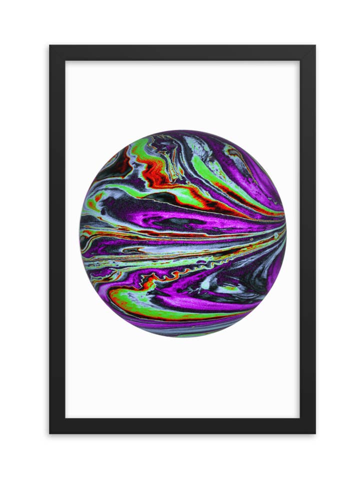"Planet ZA°" 13x19" Inch Purple Abstract Print for wholesale by Finessed Media LLC