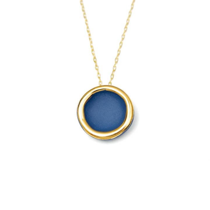 Blue Halo Necklace for wholesale by DANU Ceramics
