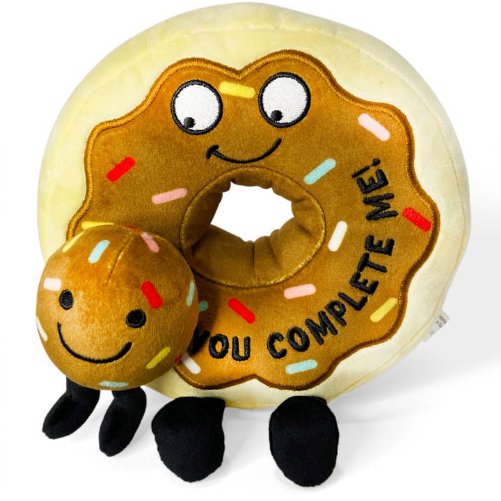 Punchkins - Wholesale Stuffed/Plush Toy - Kids & Baby - "You Complete Me" Plush Chocolate Donut