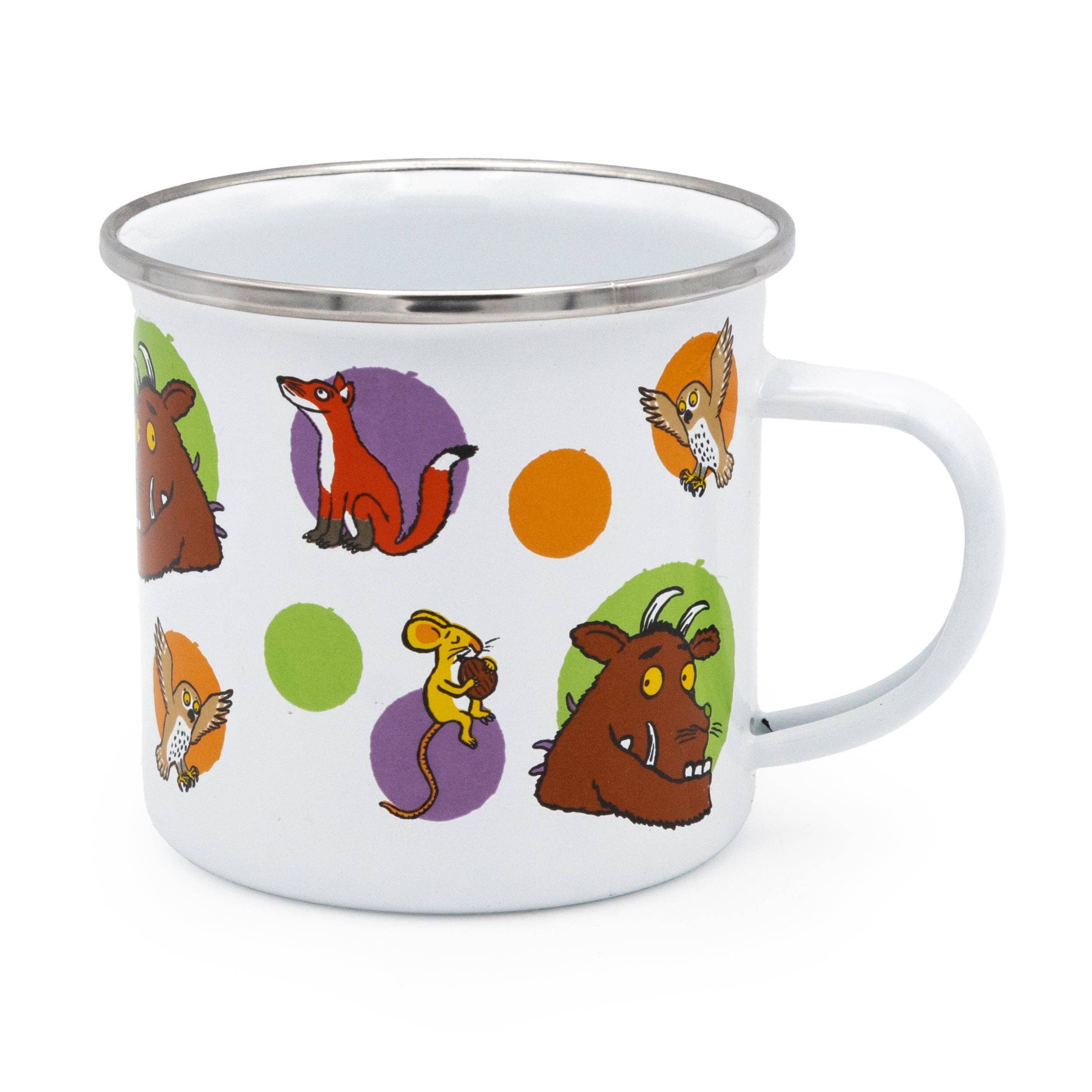 Robert Frederick Ltd – wholesale Kaffekoppar – Gruffalo Emaljmugg - Färgglad Julia Donaldson Design1