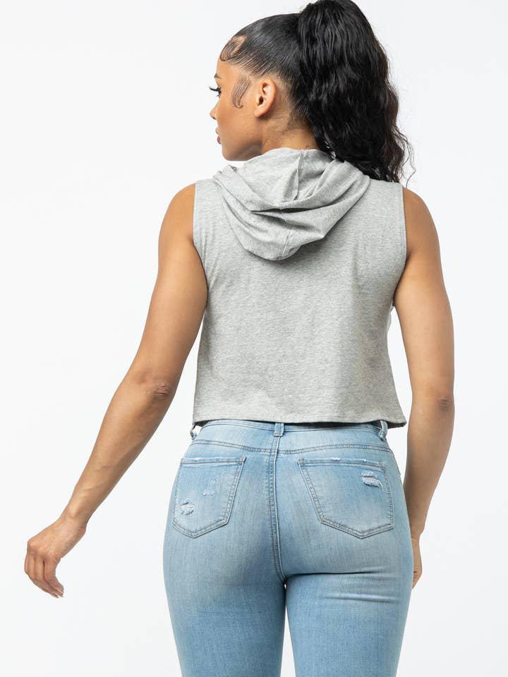 Julia by LoveJ - Wholesale Hoodie - Women's - Front Screen Laser Drawstring Hoodie Top11