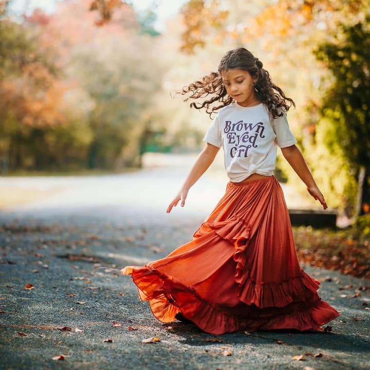 Beige Brown Eyed Girl Kids T-Shirt | Van Morrison Lyrics Tee for wholesale on Faire3