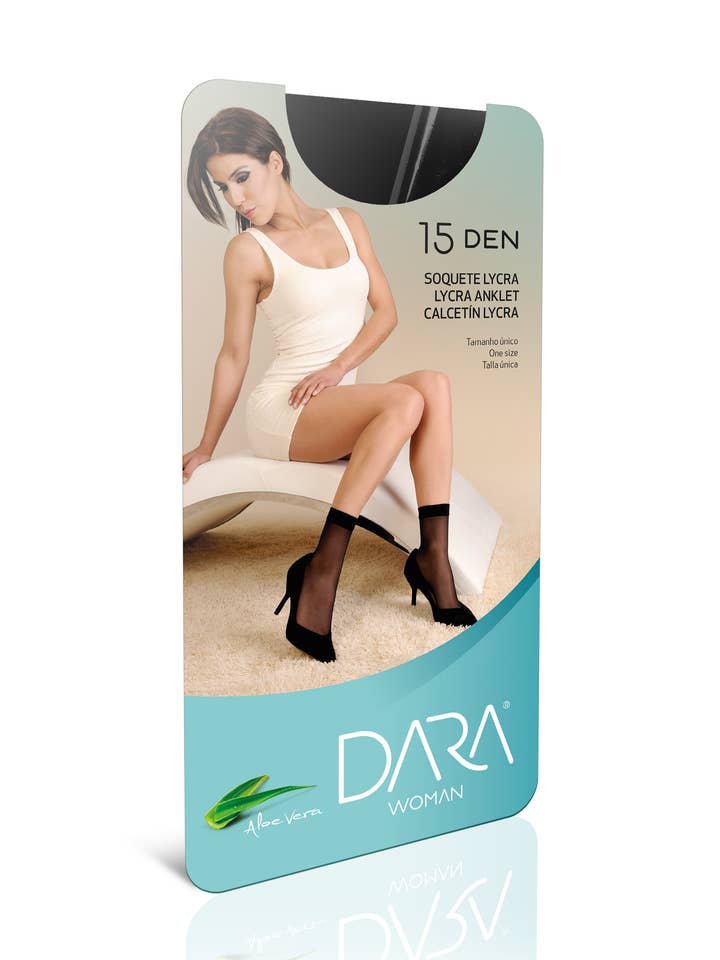 Lycra-Fußkettchen 15DEN für den Großhandel von Dara