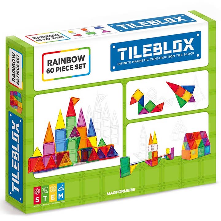 Tileblox Rainbow 60 Piece Set for wholesale by Magformers