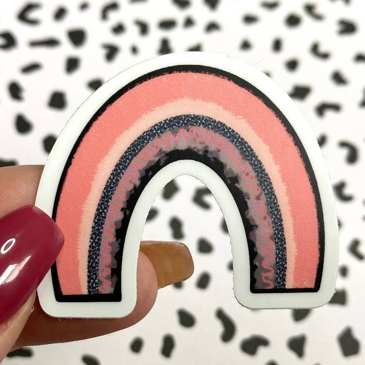 Mini autocollant en vinyle texturé arc-en-ciel pour la vente par Michaela Shailene LLC