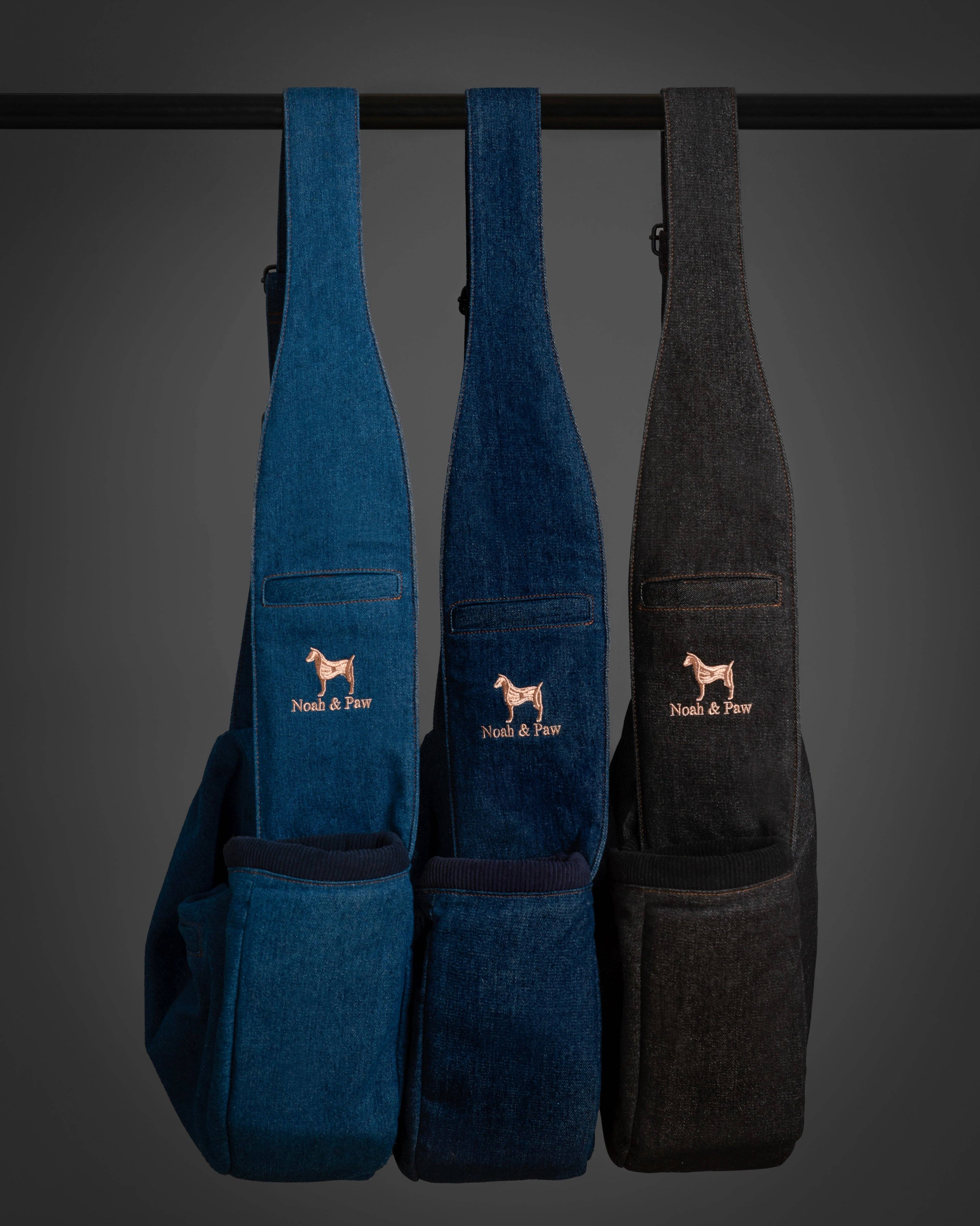 NOAH AND PAW LLC - Wholesale Pet Carrier - Cat/Dog - Premium Denim Pet sling Carrier 3x Safety5