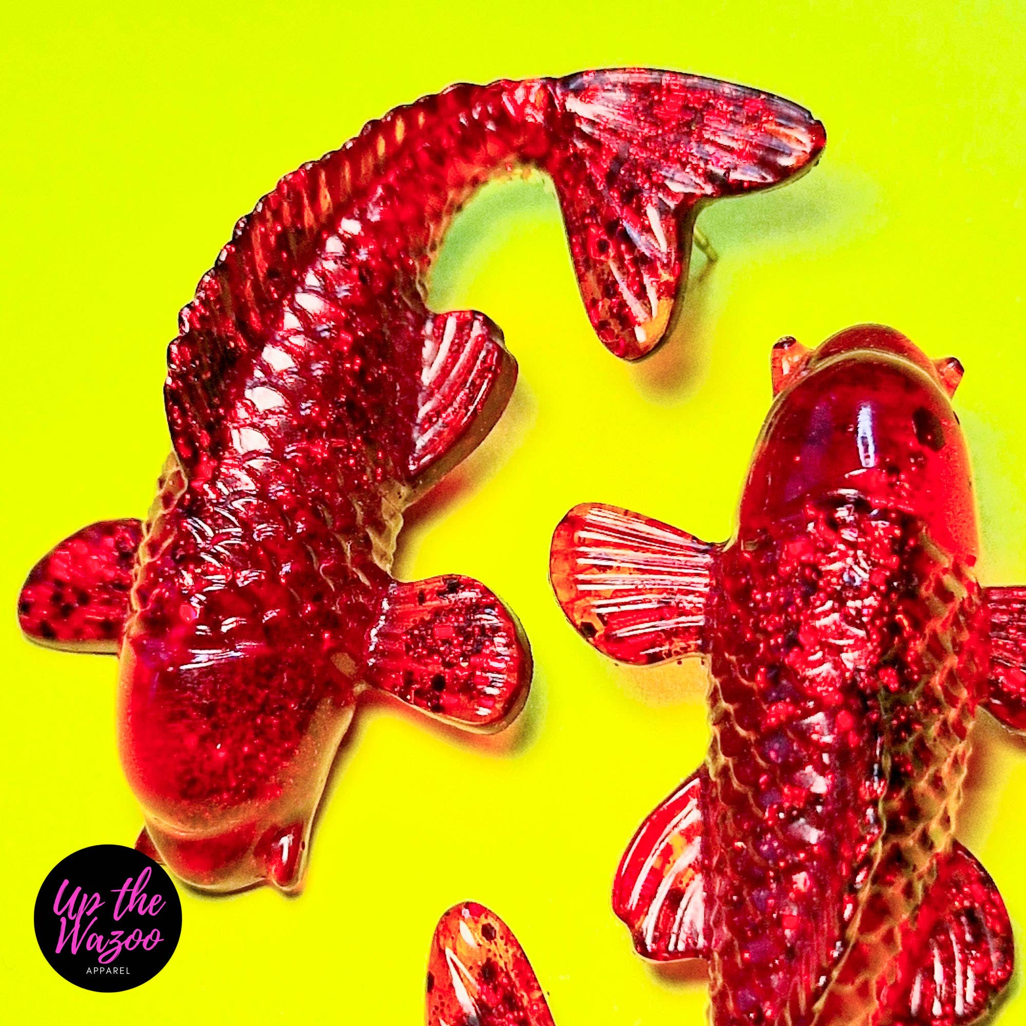 Up the Wazoo Apparel - Wholesale Knopjes/oorstekers - Fraaie Lokaas, Vurige Rood - Handgemaakt Op Bestelling4