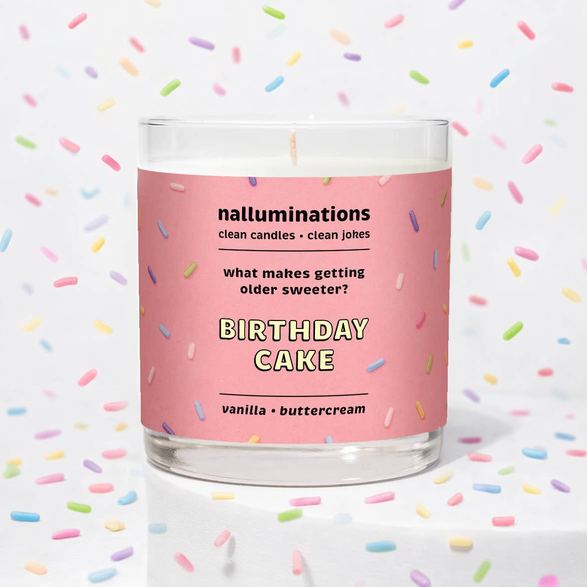 Nalluminations® - Clean Candles, Clean Jokes - Wholesale Jar/Filled Candle - Birthday Cake Funny Candle | Clean Candles, Clean Jokes1