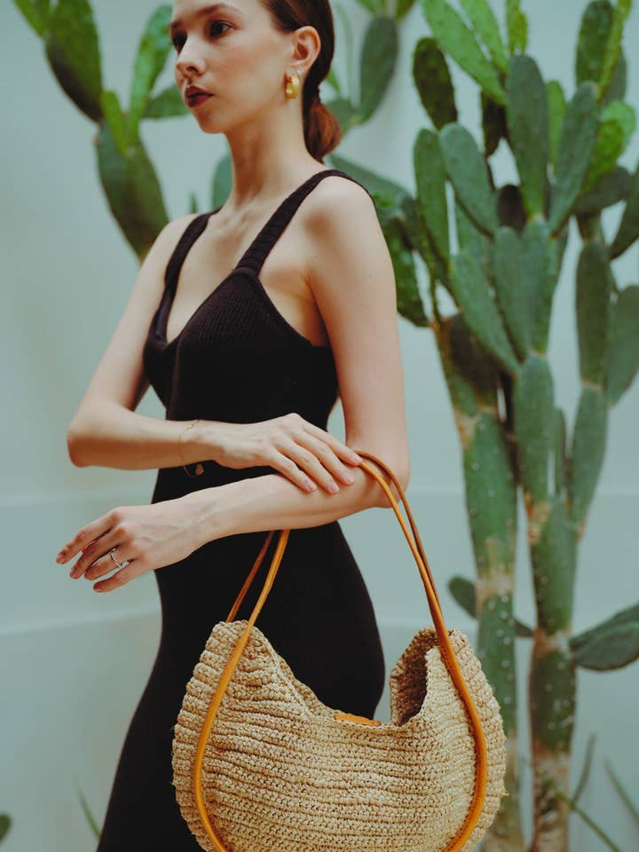 Stella Raffia Tote for wholesale by Pink Haley