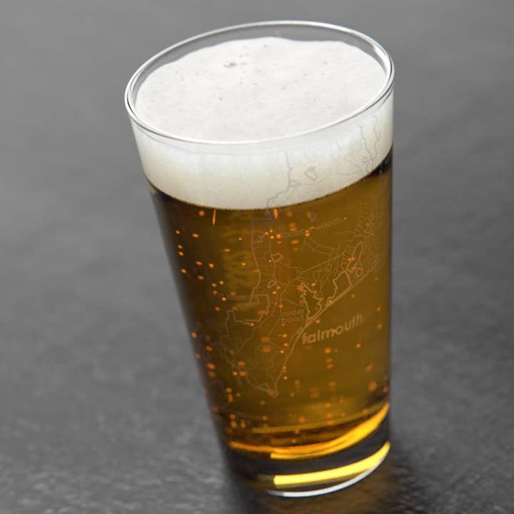 Well Told - Wholesale Beer Glass/Mug - Falmouth MA Map Pint Glass