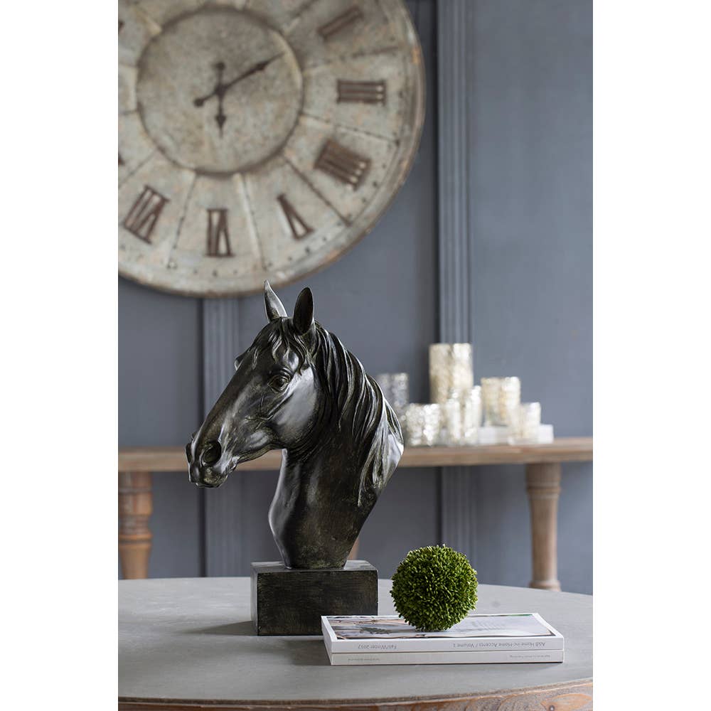A&B Home Group Inc. – Großhandel Tischdeko – 13x6x16" Bronze Polyresin Pferdekopf-Büste9