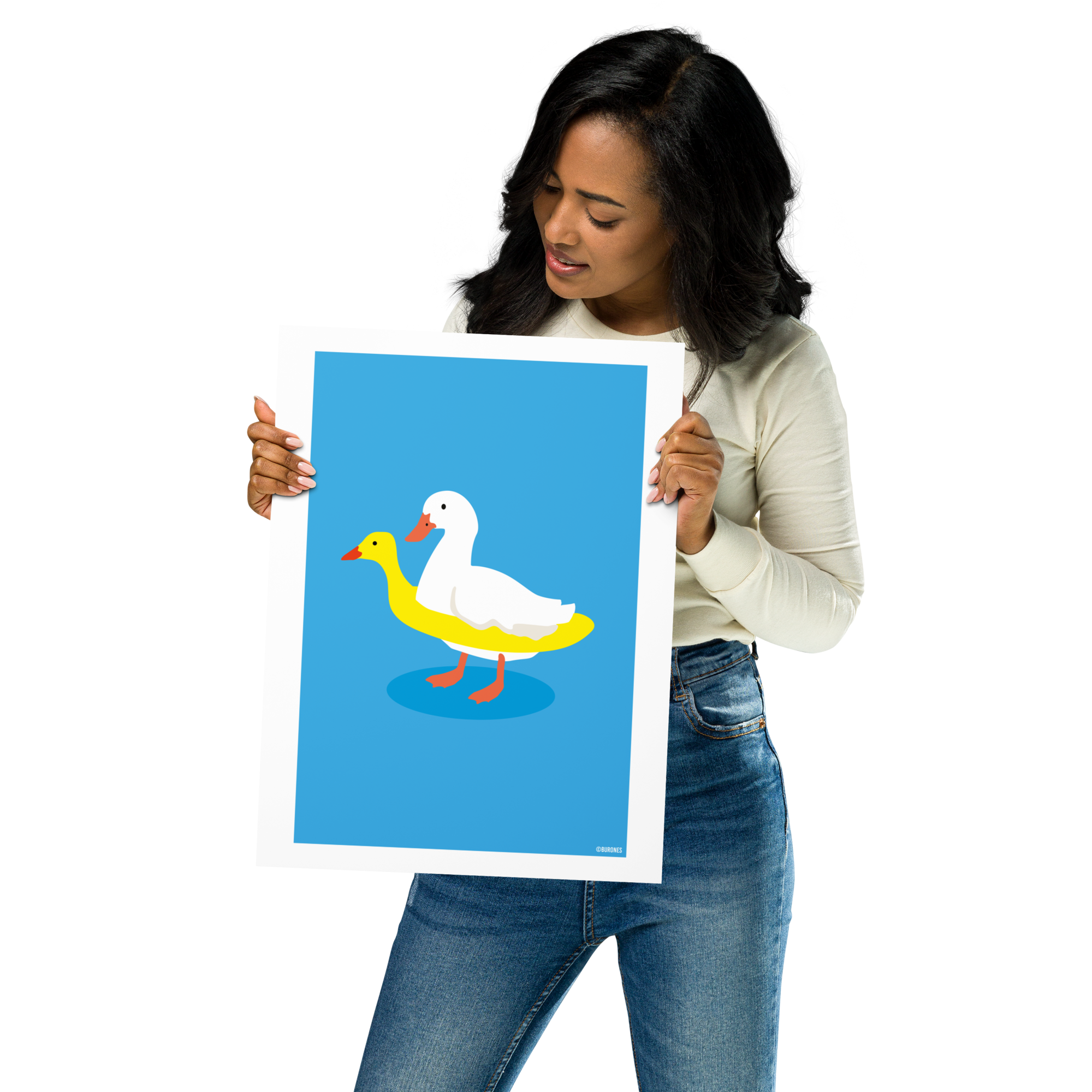 Burones - Wholesale Art Print - Artprint Eend met Zwembandje0