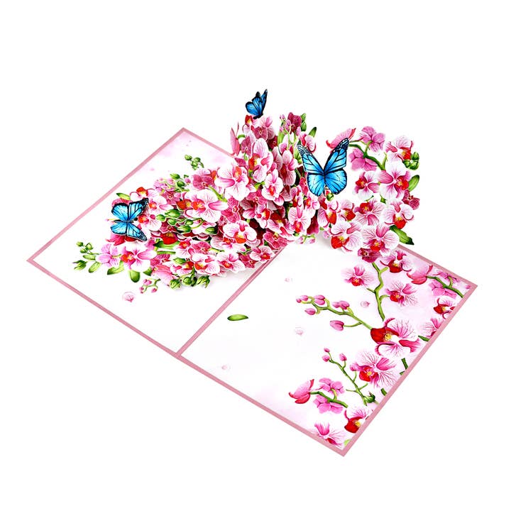 Wonder Paper Art - Wholesale Gewone wenskaart - POP-UP KAART MET ORCHIDEE5