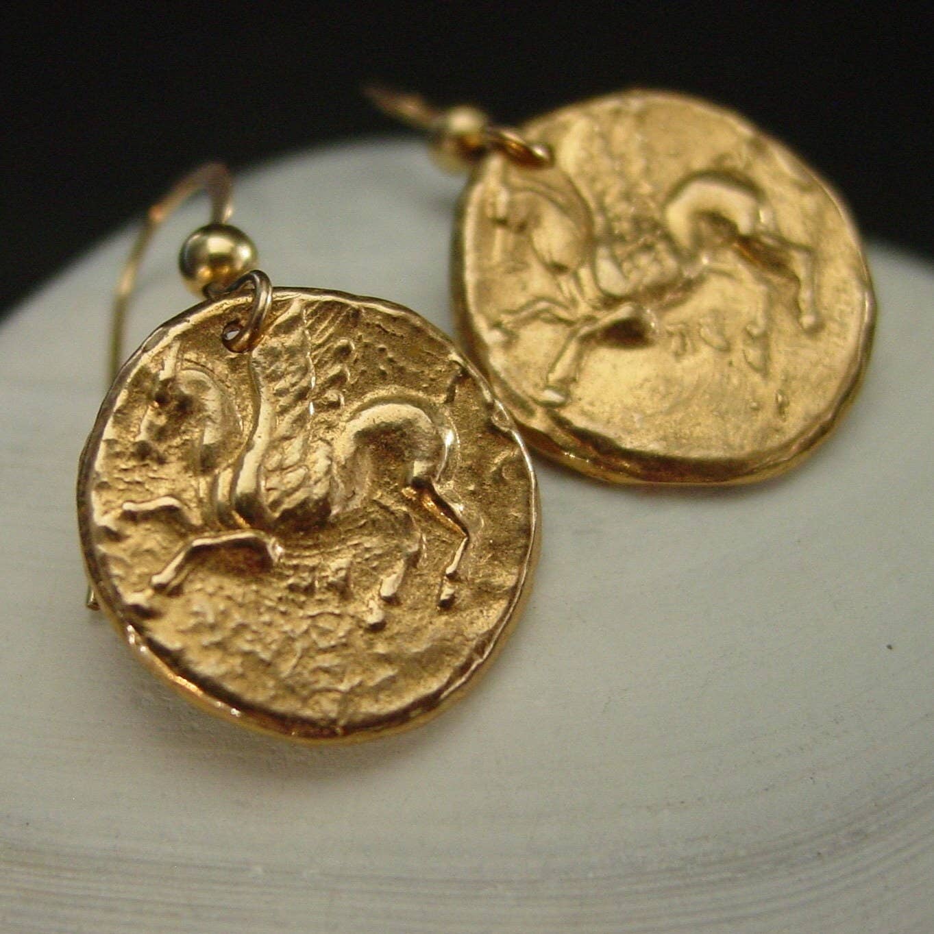 Vis a Vis Jewelry - Wholesale Dangle Earrings - Pegasus Earrings - Ancient Greek Coin Earrings3