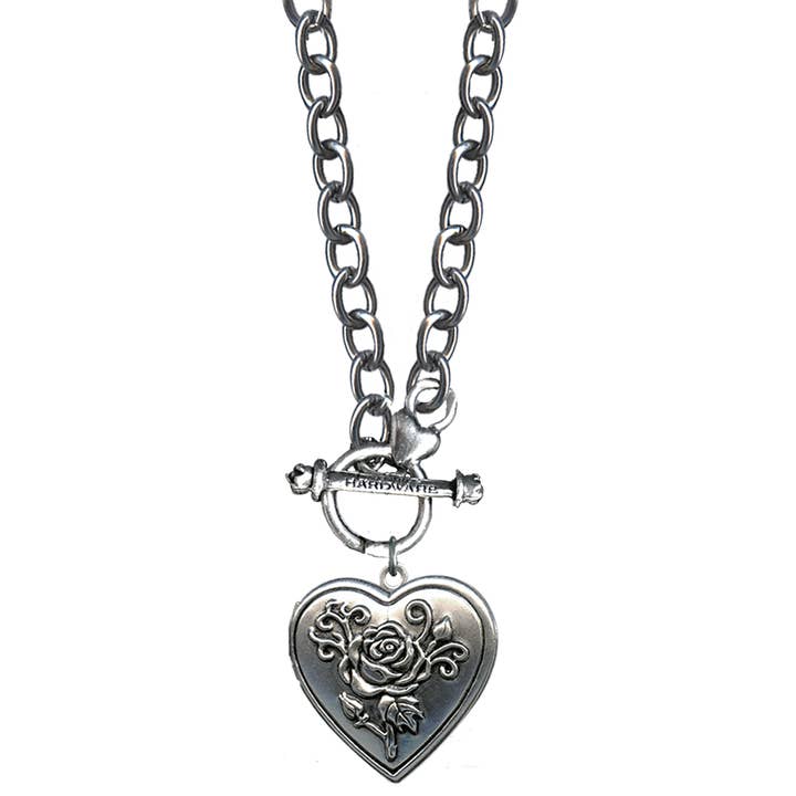 Classic Hardware - Wholesale Locket Necklace - Heart Locket Toggle Chain Necklace 0
