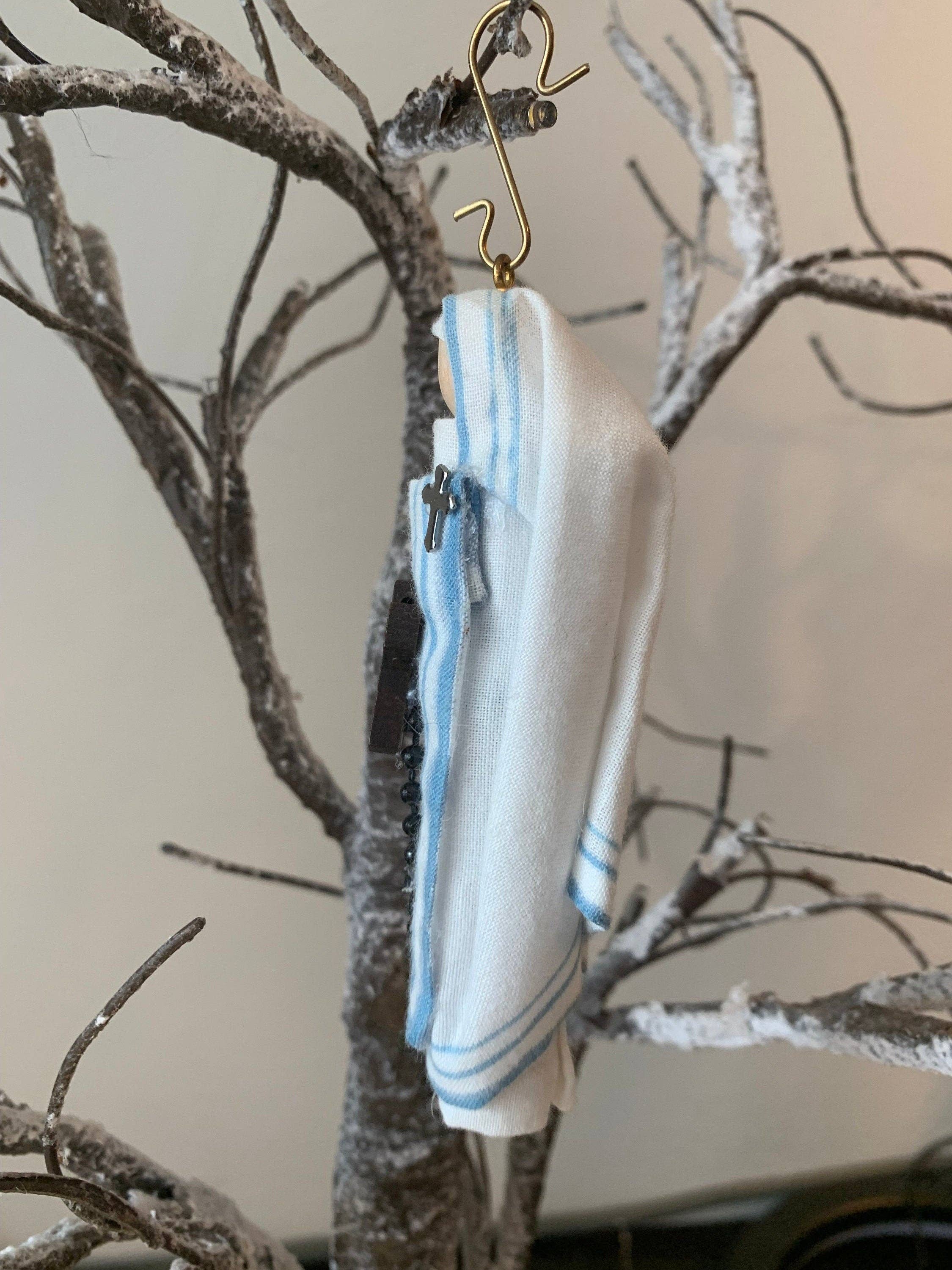 Our Saint Family - Wholesale Ornament - St. Teresa of Calcutta (Mother Teresa) Wooden Doll Ornament2