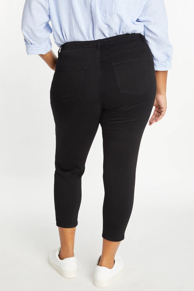 Black OPEN PACK Plus Size Distressed Ankle Grazer Jeans WEP3282XL  for wholesale on Faire3