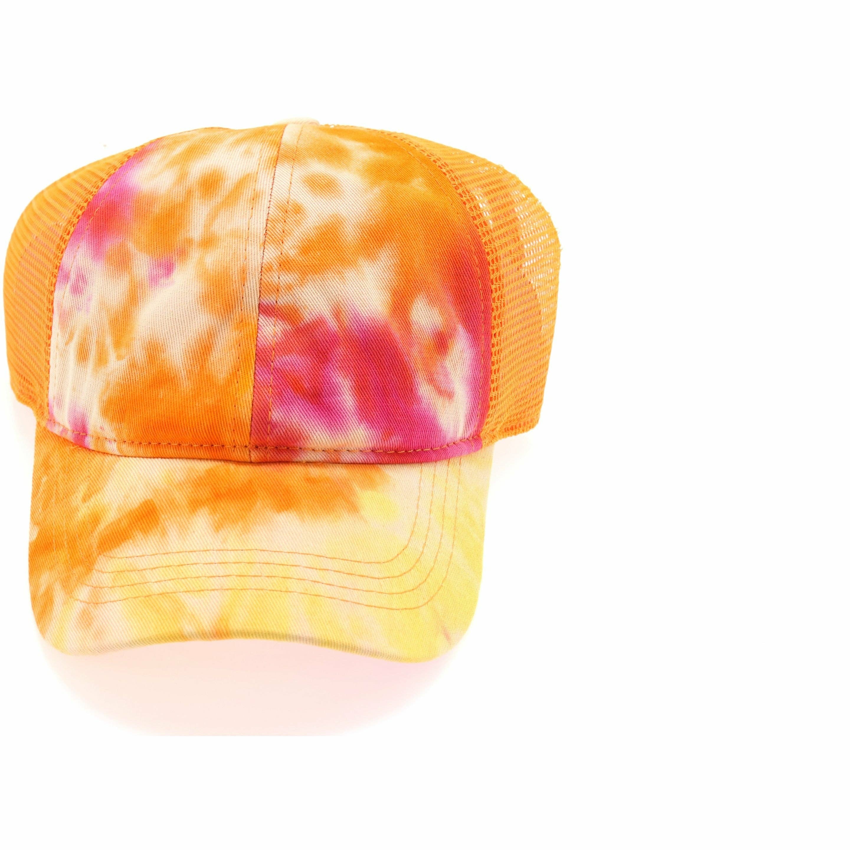 C.C Beanie – wholesale Ponytail cap – Women’s – Tie Dye High Ponytail Mesh Back CC Ball Cap BT21646