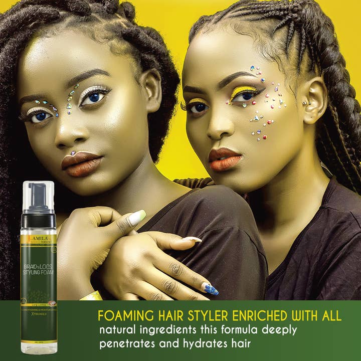 UB BRANDS INC – wholesale Hair styling gel/mousse – J. Amila Braid 'n Locs Styling Foam Extra Hold 8oz5