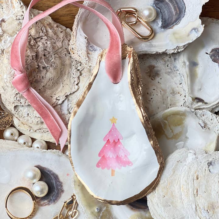 Pink Tree Oyster Ornament for wholesale by Coast & Canyon Shop