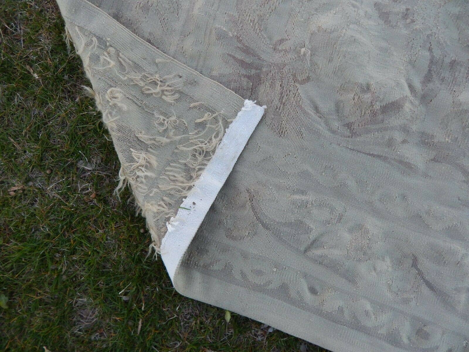 Vintage Pillows Store – Engroshandel Løst tæppe – Vintage Aubusson Style Kinesisk Tæppe - Uld Dekorative Tæppe - Indretning af hjemmet9