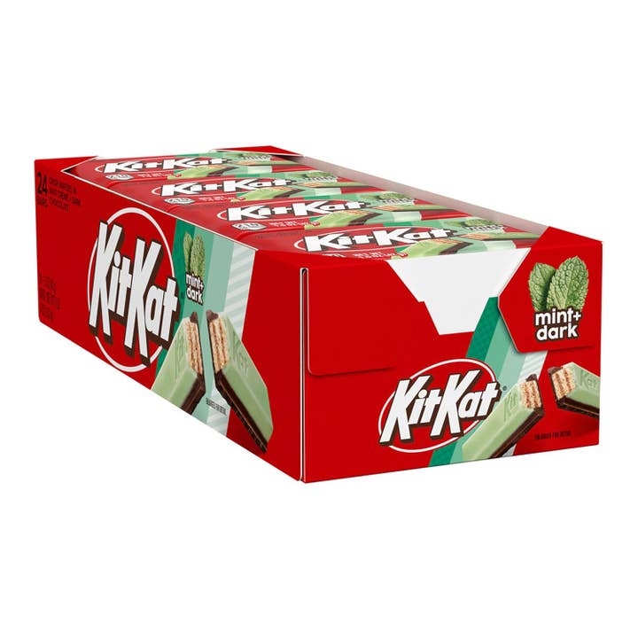 Long Island Candy Factory - Wholesale Chocolate Bar - Kit Kat 24 Ct 1.5 Oz Mint Dark Wafer Packs0