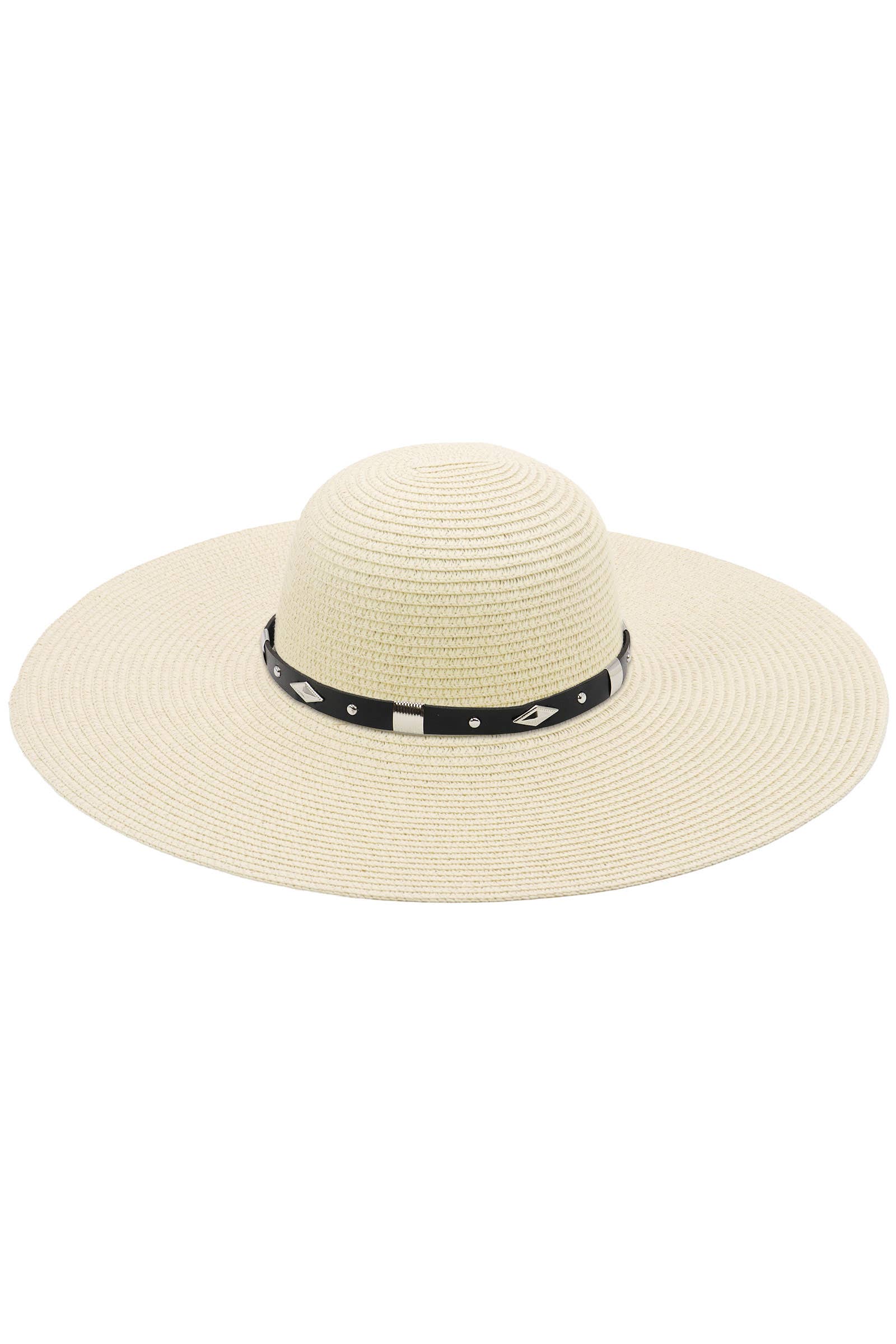 Cap Zone – wholesale Stråhatt – Dam – Diamant Concho Bälte Floppy Stråsolhatt0