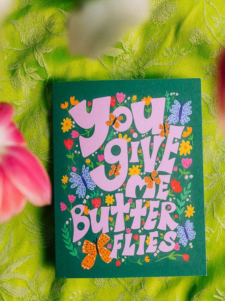 you give me butterflies card for wholesale by Bouquet of Joy